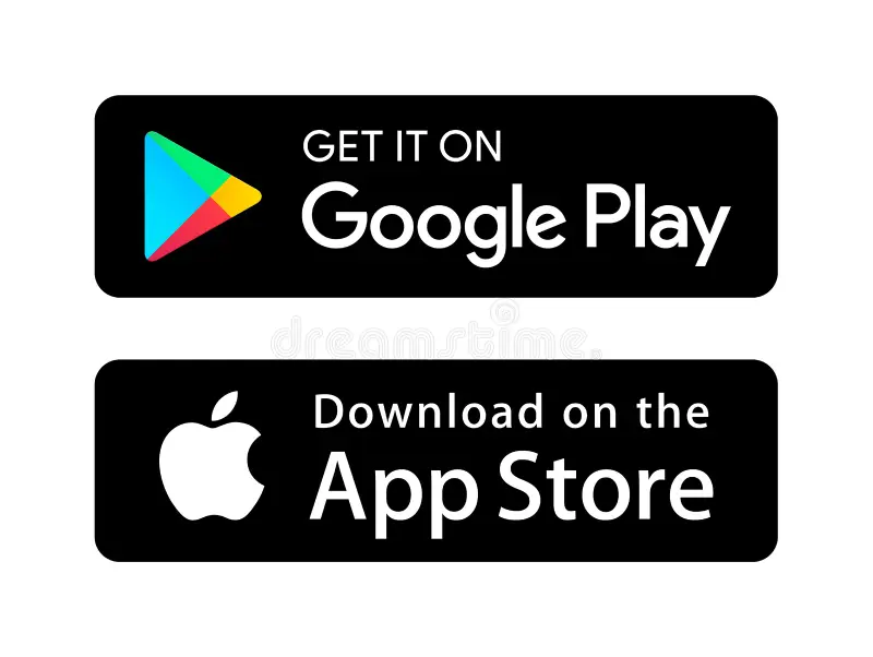Available on App Store and Google Play